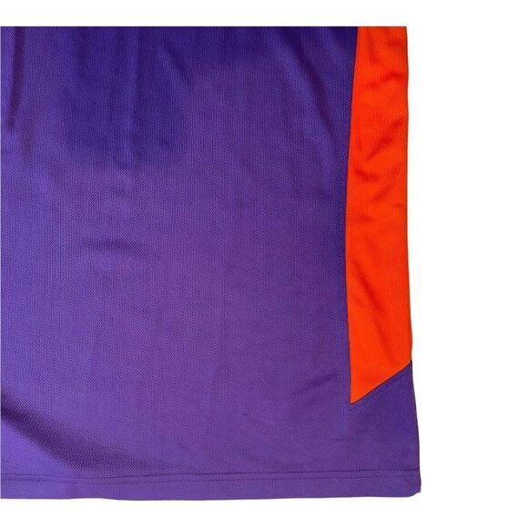CLEMSON TIGERS Polo Shirt Men's Chest Size 49 Inches Purple & Orange Team Colors - Picture 7 of 7